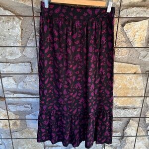 Lark and Grey Paisley Print Long boho skirt